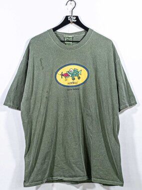 Fishboy Dumbass Santa Barabara Fish T-Shirt XXL Y2K Funny Joke